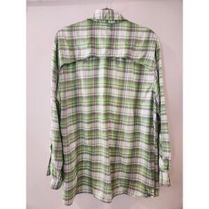 Magellan Outdoors Men's Long‎ Sleeve Fishing Button Shirt Size Large Green Plaid
